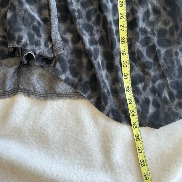 AllSaints Dress | Tunic Animal Print Silk Zip Sleeveless Draped Size US 6 - Picture 11 of 14